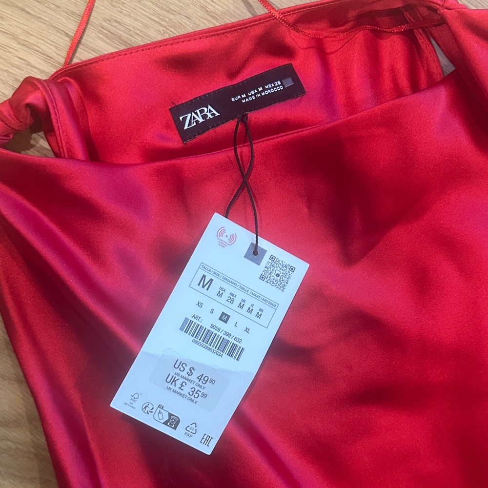 Zara Vibrant Red Midi Dress - Picture 3 of 7
